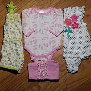 Baby Gear (3-6M) Ballet Shoes 4pc Bodysuit/Romper